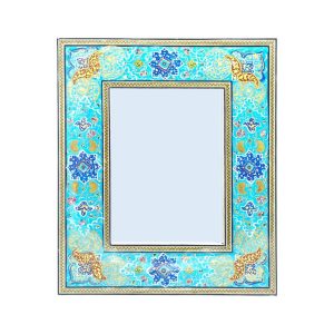 Persian Wooden Khatamkari Mirror Frame Model Blue