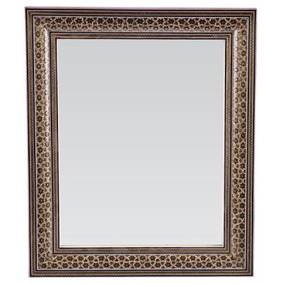 Persian Wooden Mirror Frame – Khatamkari Model Gohari