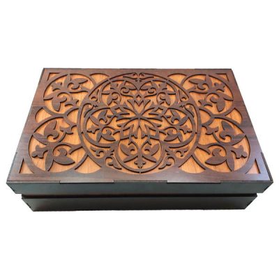 Persian Wooden Organizer with chests for Tea Bags and Nuts Hamta