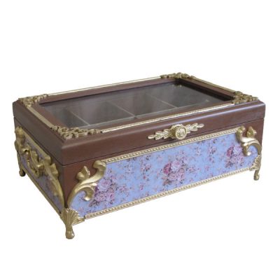 Wooden Tea Bag Organizer Box with Chests Kimia