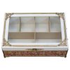 Wooden Tea Bag Organizer Box with Chests Pink Flower