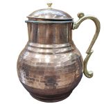 Persian Copper Pitcher Traditional Hammered Kermani