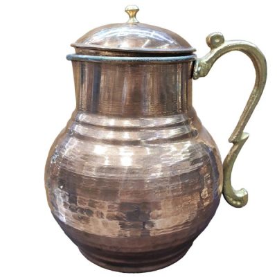 Persian Copper Pitcher Traditional Hammered Kermani