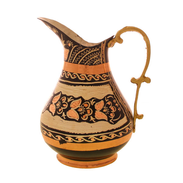 Persian Copper Pitcher Traditional Hammered Modern