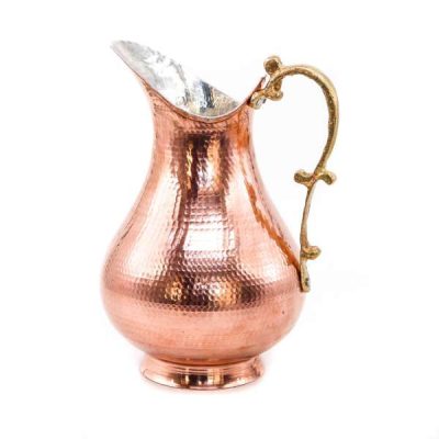 Persian Copper Pitcher Traditional Hammered Swan