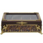 Wooden Tea Bag Organizer Box with Chests Golden Design