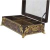 Wooden Tea Bag Organizer Box with Chests Golden Design