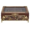 Wooden Tea Bag Organizer Box with Chests Light Brown