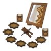 Wooden Haft-sin Set with Mirror for Nowruz Persian New Year