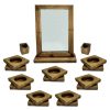 Wooden Haft-sin Set with Mirror for Nowruz Persian New Year Felora