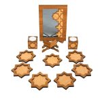 Wooden Haft-sin Set with Mirror for Nowruz Persian New Year Mina