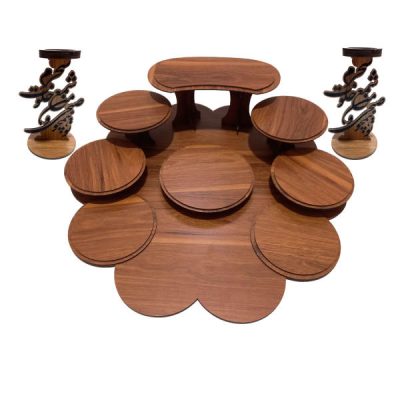 Wooden Haft-sin Set for Nowruz Persian New Year Negar