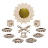 Wooden Haft-sin Set with Mirror for Nowruz Persian New Year Tala