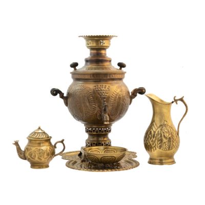 Persian Brass Samovar Decorative Coal Tea Maker 6-Liter