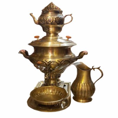 Persian Brass Samovar Decorative Coal Tea Maker 6-Liter