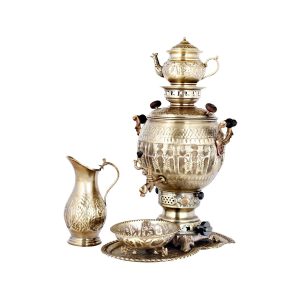 6 Liter Persian Brass Gas Samovar Model Golden