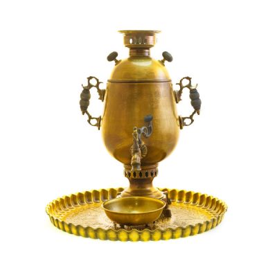Persian Brass Samovar Decorative Coal Tea Maker 8-Liter