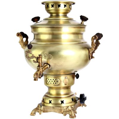 Persian Brass Gas Samovar Traditional Design Tea Maker 8-Liter