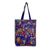 Ethnic Tote Bag with Baluchi Embroidered Model Blue II