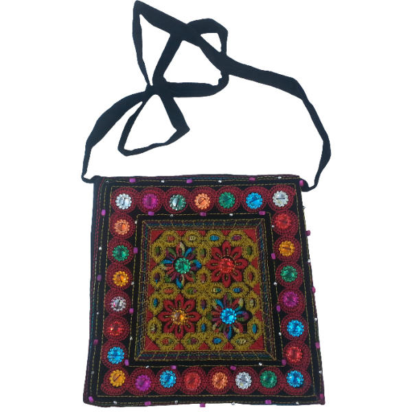 Ethnic Crossbody Shoulder Bag Embroidered Baluchi Karen III - ShopiPersia