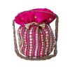 Bead-Embroidered Bucket Handbag in Traditional Mana Style