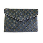 Embroidered Clutch Handbag with Geometric Pattern – Setare