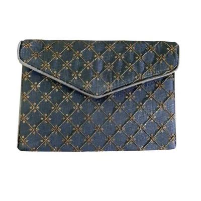 Embroidered Clutch Handbag with Geometric Pattern – Setare