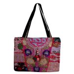 Ethnic Tote Bag with Baluchi Embroidered Model Sima