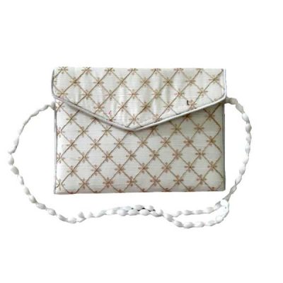 Embroidered Clutch Handbag with Geometric Design – Hamid