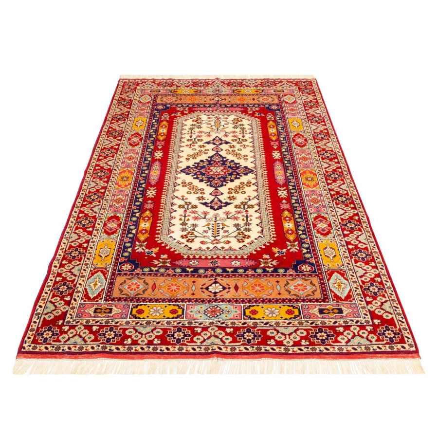 Persian Wool Carpet Hand-Knotted with Medallion design 2.5 Meter Red
