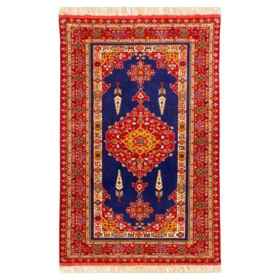 Persian Wool Carpet Hand-Knotted with Medallion design 2.5 Meter Red