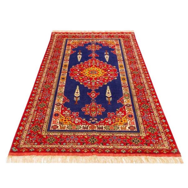 Persian Wool Carpet Hand-Knotted with Medallion design 2.5 Meter Red