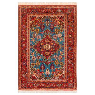 Persian Wool Carpet Hand-Knotted Turquoise