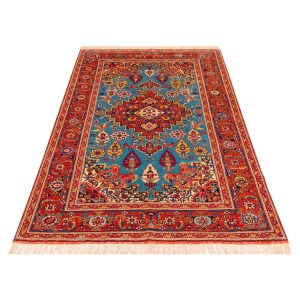 Hand Knotted Persian Bojnourd 2.5 Meter Rug Turquoise Color