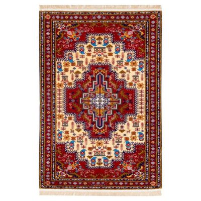 Persian Wool Carpet Hand-Knotted with Medallion design Model Gold