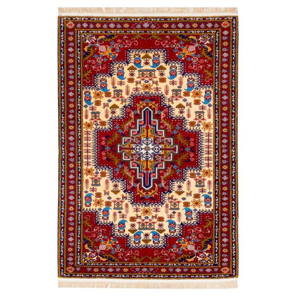 Persian Wool Carpet Hand-Knotted with Medallion design Model Gold