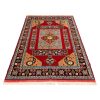 Persian Carpet Intricately Hand-Knotted Medallion Silk & Wool Blend Laki Red