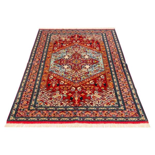 Hand Knotted Persian Bojnourd Carpet Laki Red Color