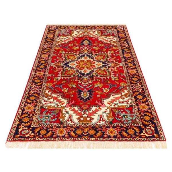 Persian Wool Carpet Hand-Knotted Red