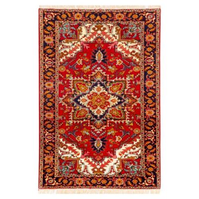 Persian Wool Carpet Hand-Knotted Red