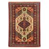 Persian Wool Carpet Hand-Knotted with Medallion design Golden