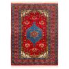Persian Carpet Intricately Hand-Knotted Medallion Silk & Wool Blend Laki