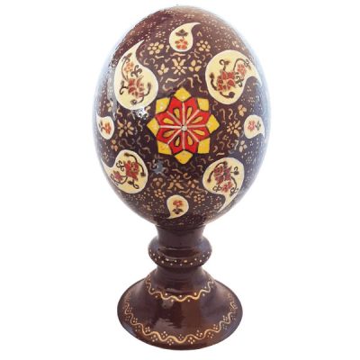 Persian Decorative Hand Painted Ostrich Egg Shell – Paisley
