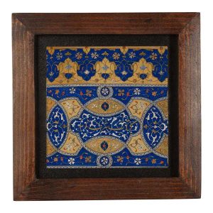 Iranian Ceramic Tile Tableau Model Blue Color