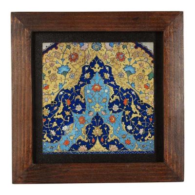 Decorative Persian Framed Ceramic Tile – Spinas
