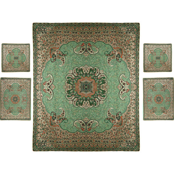 Persian Bedspread Set – Oriental Style Double Size with Termeh Fabric – Lana