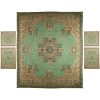Persian Bedspread Set – Oriental Style Double Size with Termeh Fabric – Green Negin