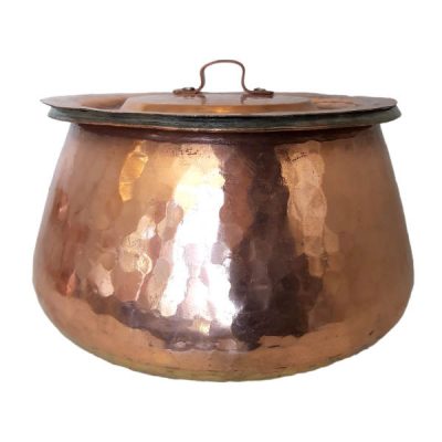 Persian Copper Stock Pot – Traditional Hammered Cooking Style Kamanii