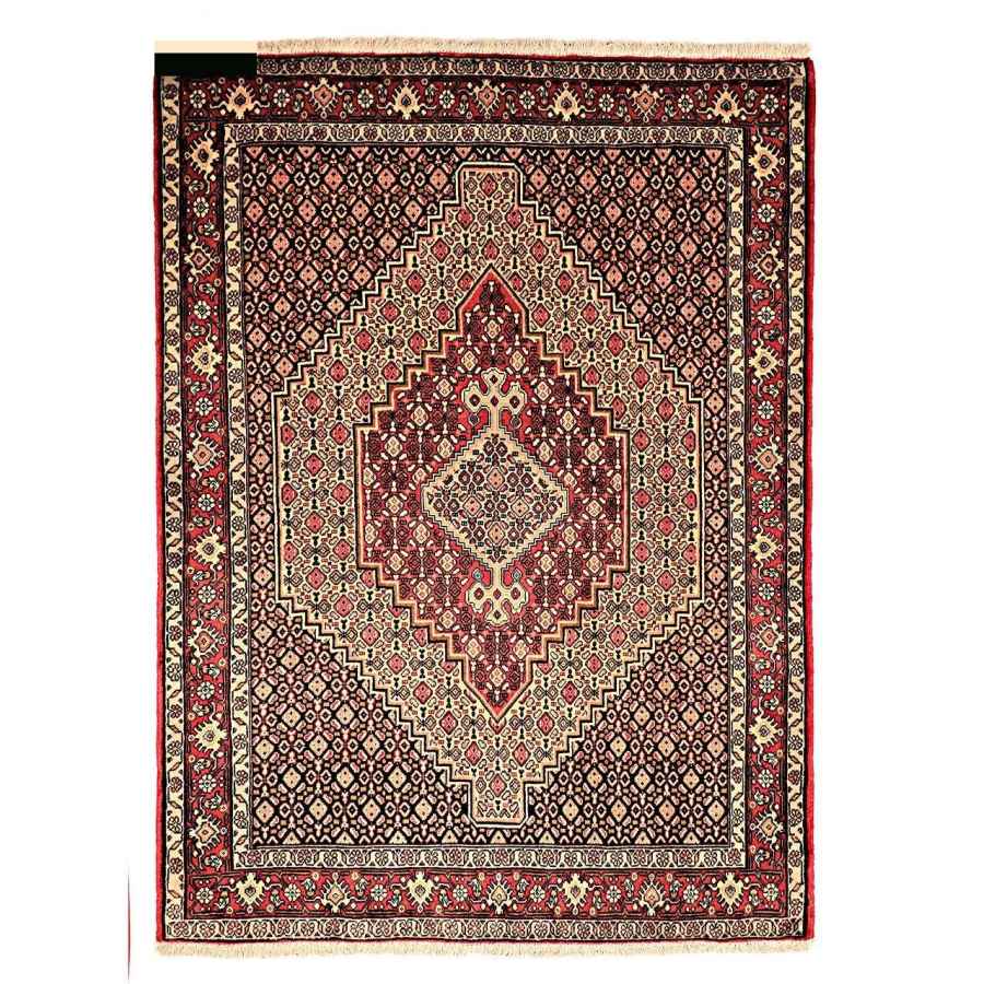 Persian Carpet Intricately Hand-Knotted Medallion Wool Toranj Mahi
