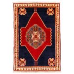 Shiraz Medallion Hand-Knotted Persian Carpet Rokh